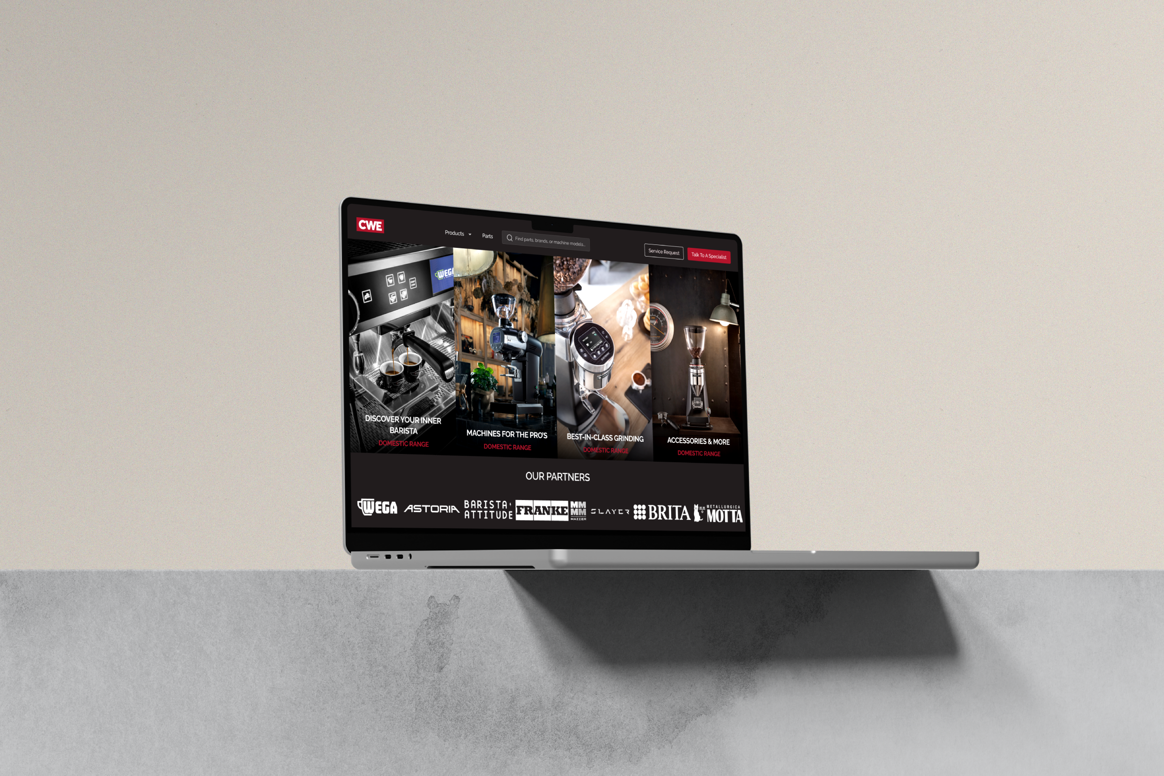 Coffee Works Express product ranges and partner-brand lineup